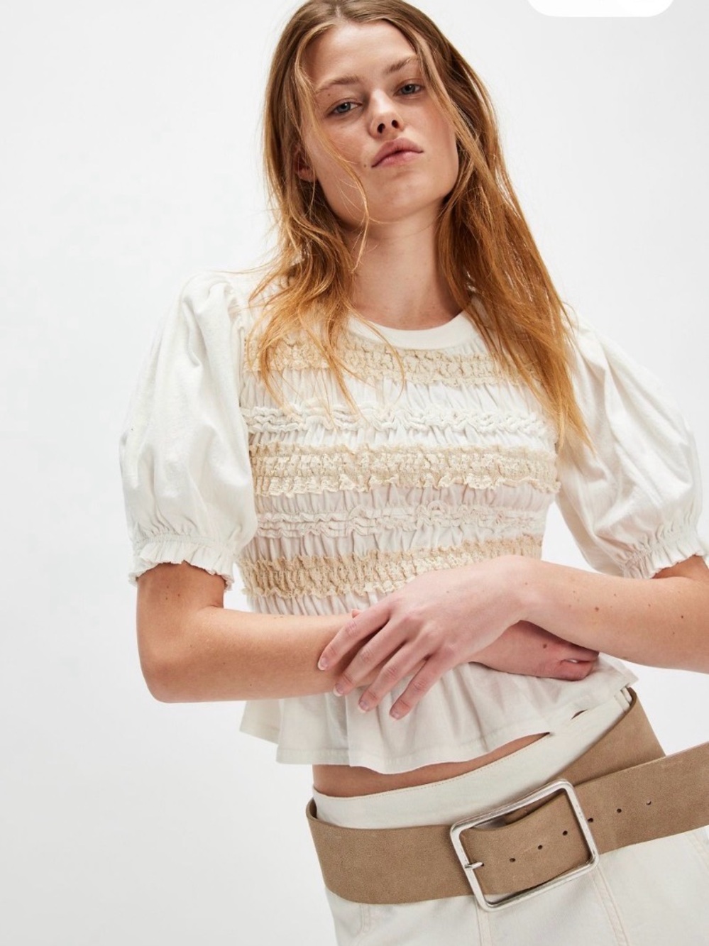 FREE PEOPLE MAXEY KNIT TOP SMALL BNWT